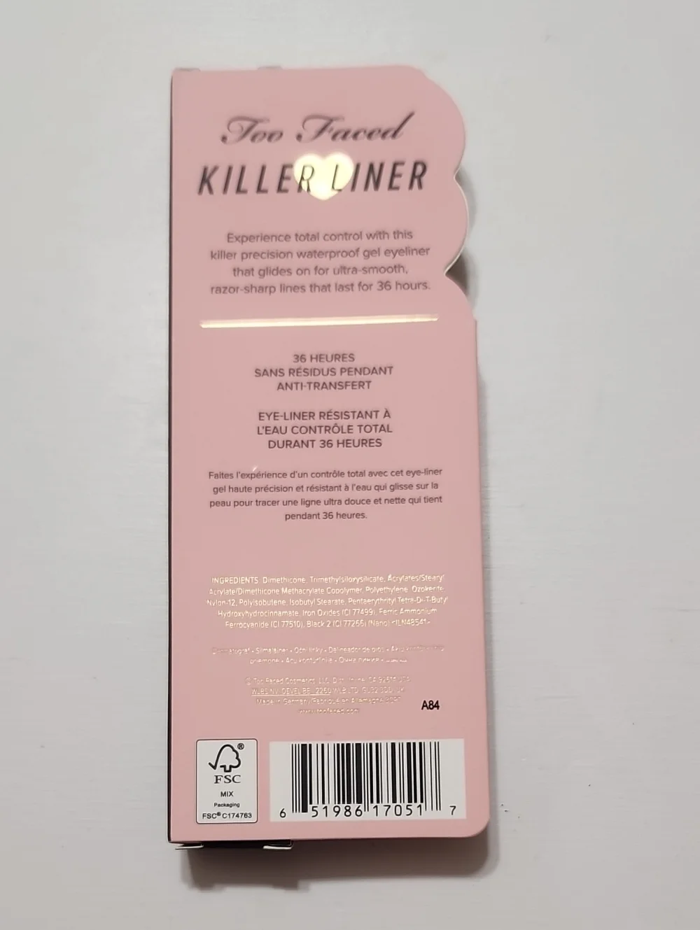 TOO FACED Killer Black Waterproof Liner